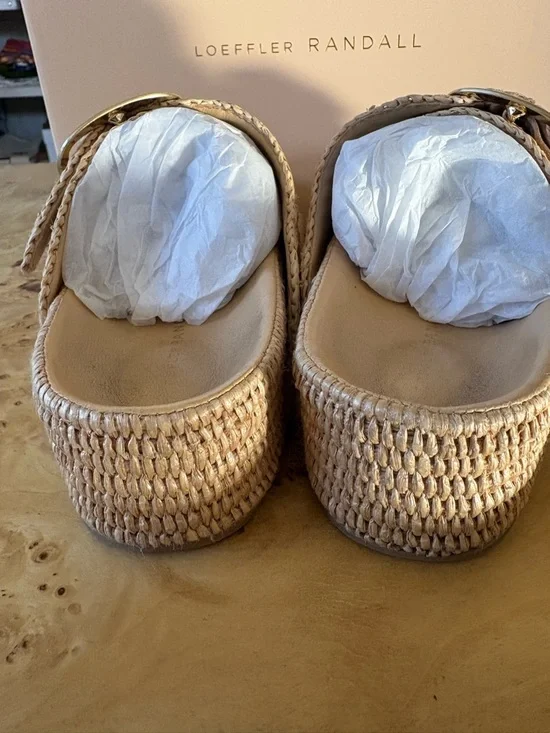 Loeffler Randal Theo Sandal in raffia - Picture 5 of 10